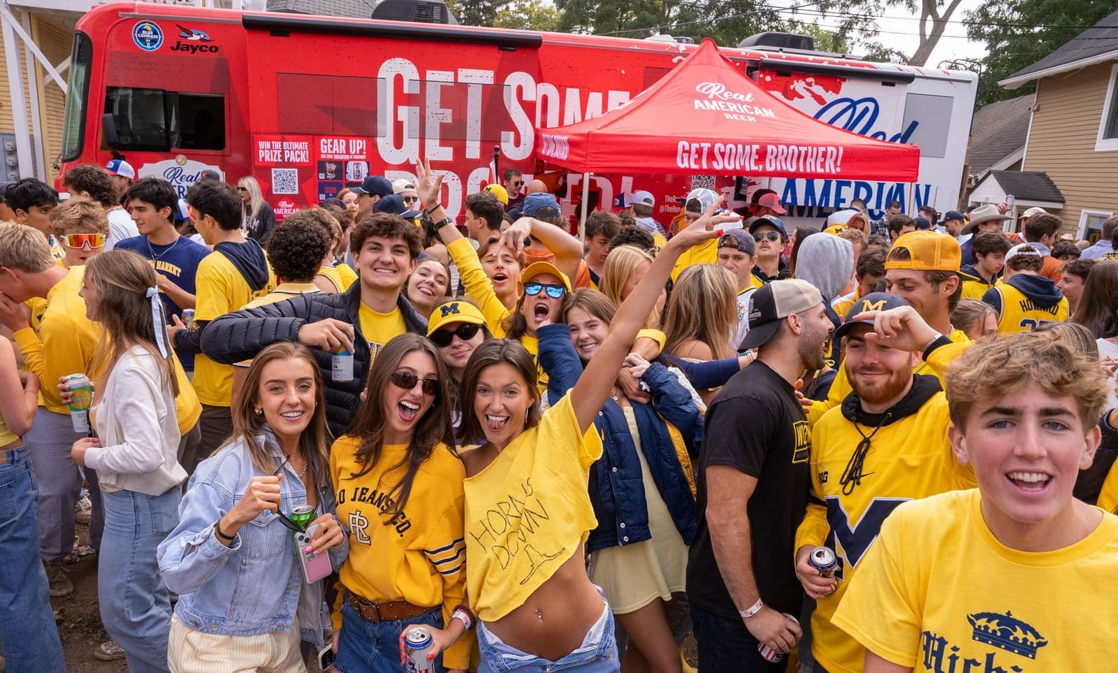 Real American Beer activation at the University of Michigan